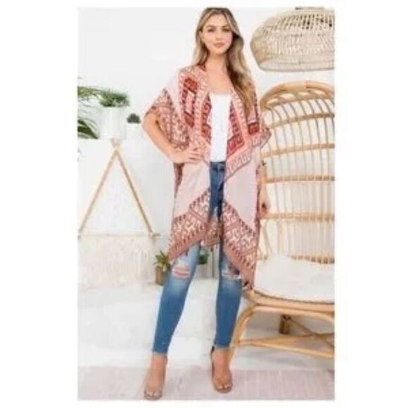Bohemian Kimono Top One Size - Picture 1 of 7